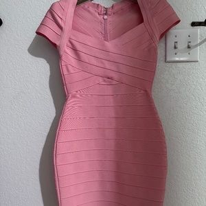Pink knit dress